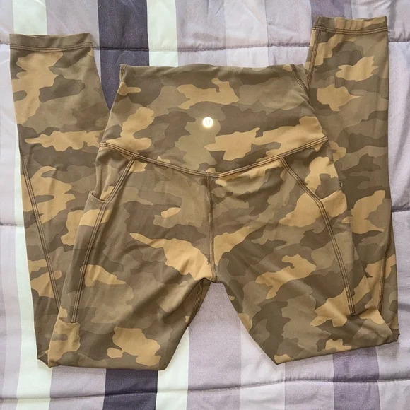 Lululemon Align High-Rise Pant with Pockets 25" Heritage 365 Camo Beige Multi- 4 - Picture 10 of 13